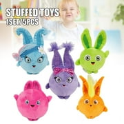 5pcs/set Plush Sunny Bunnies Stuffed Doll Soft Throw Pillow Decorations Children Kids Birthday Present Gifts