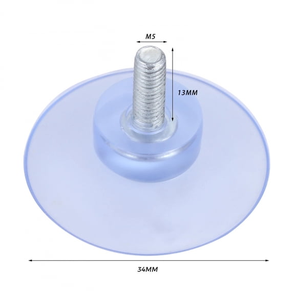 5pcs/set Suction Cup Hook M5/M6/M8 Screw Wall Rack Strong Rubber Base Sucker Magic Shell Clear Turn Nut Glass Metal Paint Tiles