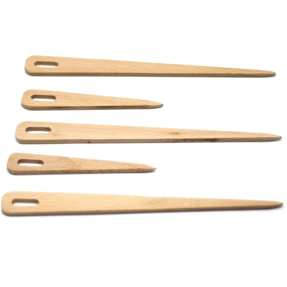 5pcs/set Wood Weaving Shuttle Crochet Needle Hand Stick Tapestry Knitting DIY Craft Tools