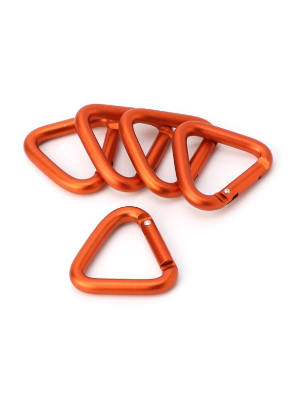 5pcs/set for Triangle Carabiner Aluminum Alloy Keychain Clip Hook Buckle Screw Lock for Rock Climbing High-altitude