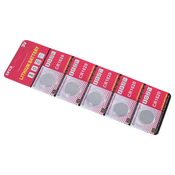 5pcs/sheet CR1620 3V Lithium Batteries for Electronic Devices Not Rechargeable Coin Cells Button Battery Set