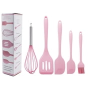 5pcs silicone baking kitchen tool five piece set non stick kitchenware set scraper full five piece set Multi functional silicone scraper, oil brush, frying shovel, egg beater set