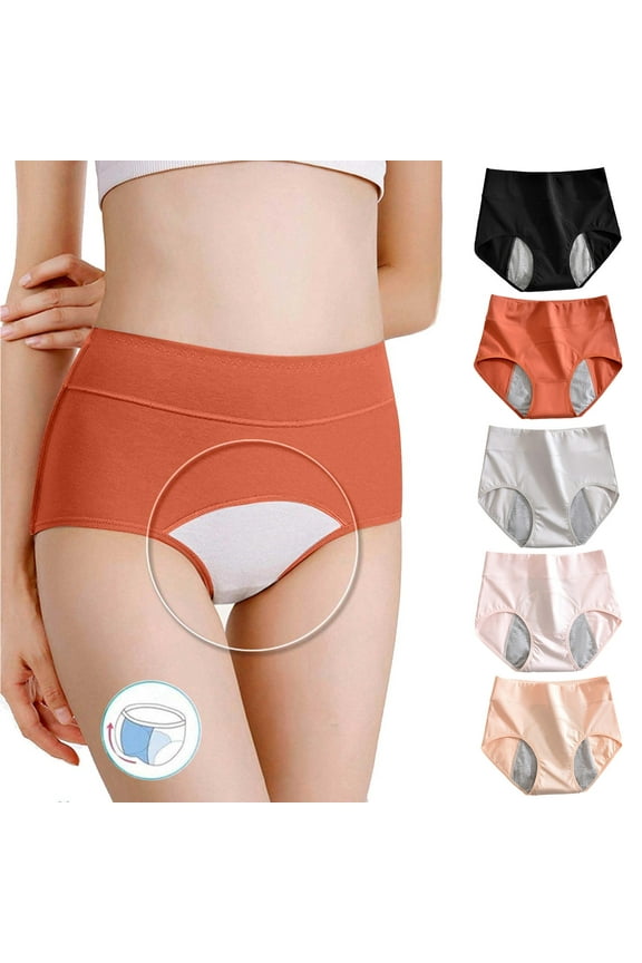 5pcs sovlvnd Women's Menstrual Leak Proof Menstrual Pants High Waist Waist Women's Physiological Pants