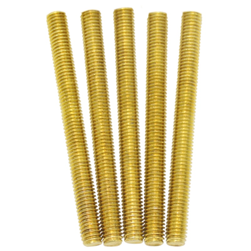 5pieces Brass Threaded Rods, M2 Pitch,250mm Long