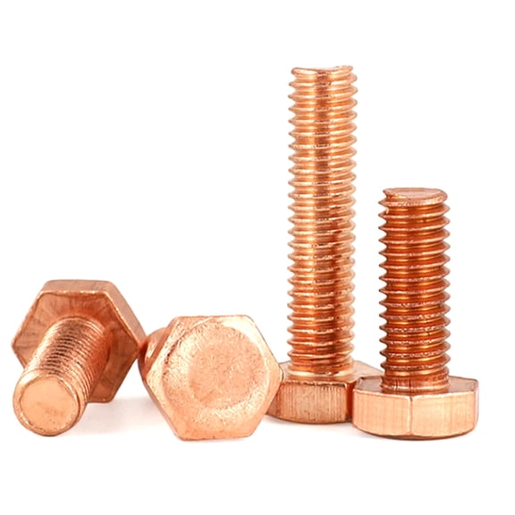 (5pieces) T2 purple copper outer hexagon screw, M10x30mm