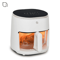 Willow Kitchen 5Qt Glass Air Fryer Non Toxic with Digital Precision Touch Screen & 5 Cooking Presets, 1500W, White