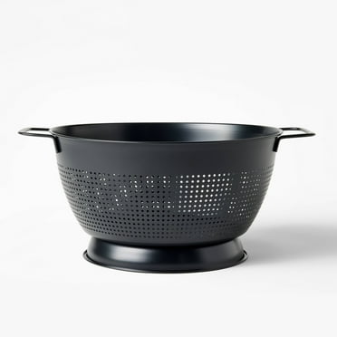 5qt Stainless Steel Colander Black