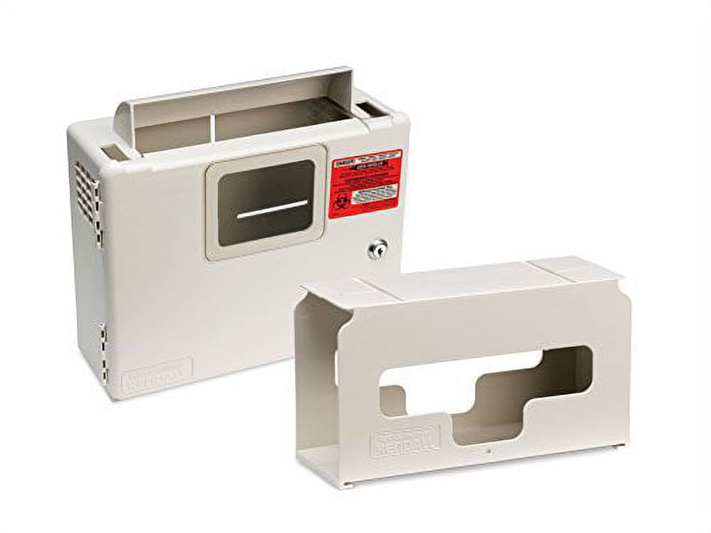 5qt Wall Enclosure Sharps with Glove Dispenser