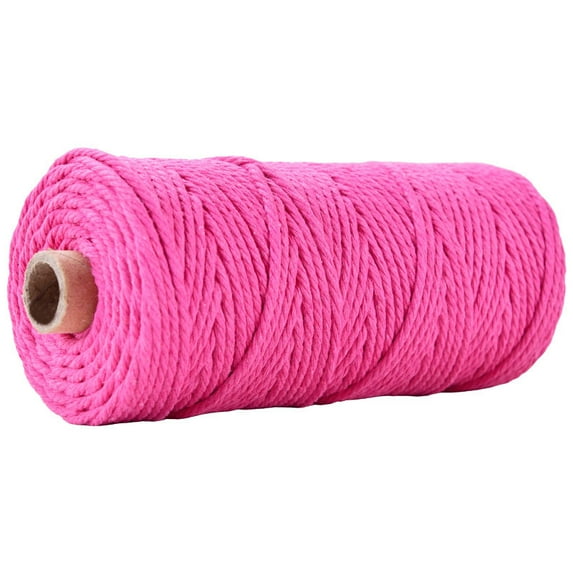 5rolls String Threads for Crafts Knitting Making Fuchsia 3mm about 109.36 Yards(100m)/Roll