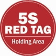 thumbnail image 1 of 5s Red Tag Non-Slip Floor Marker | 6 Pack of 16" Circle Vinyl Decal | Protect Your Business, Work Place & Customers |  Made in The USA, 1 of 3