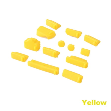 5set 65pcs Universal Useful Anti Dirty Dust Plug Laptop Dustproof Silica Gel Stopper YELLOW
