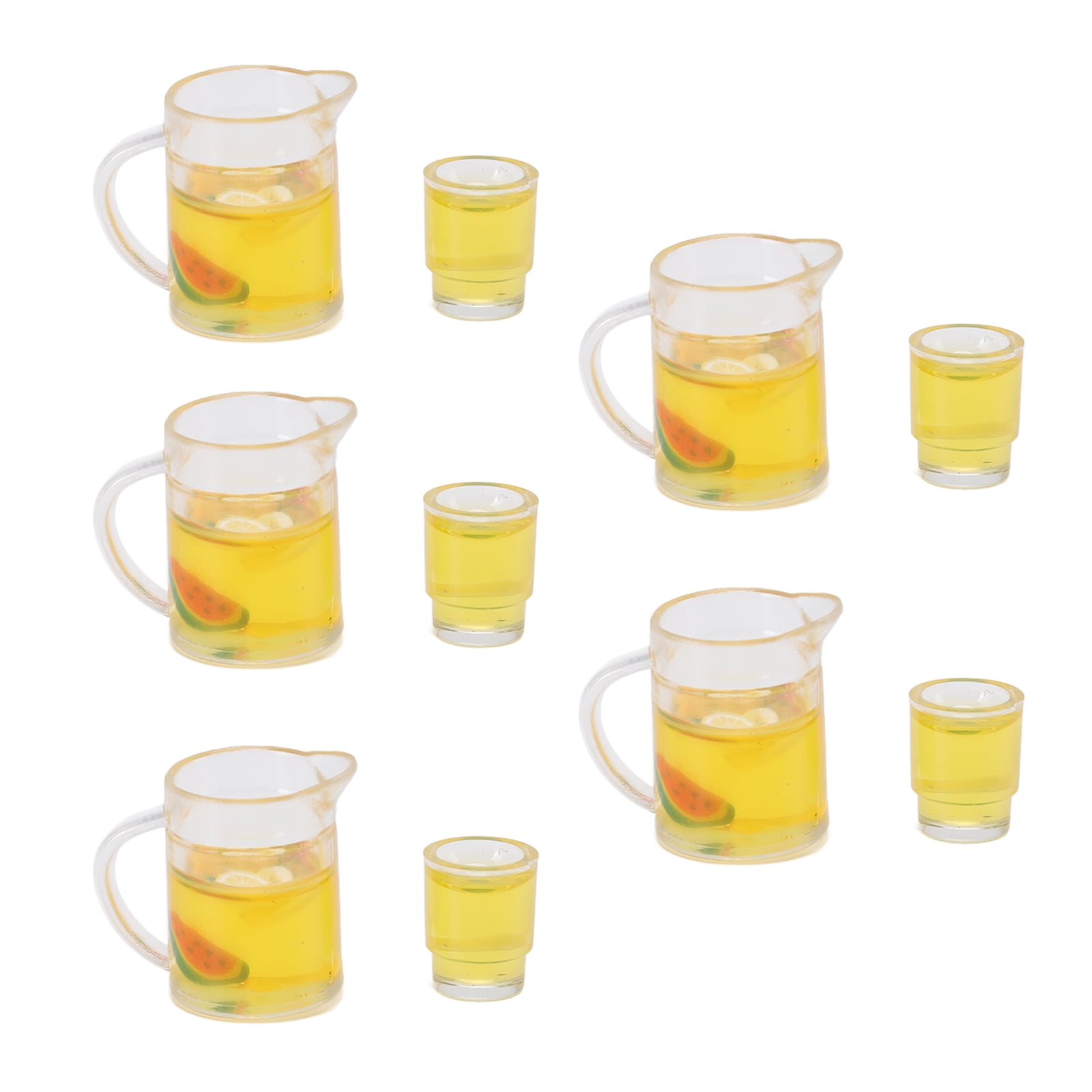 5set Dollhouse Cups Cute Style Resin Material Diy Miniature Drink 