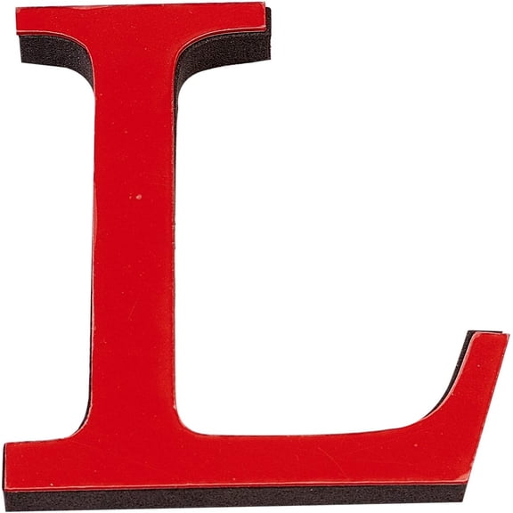 5sets Acrylic Mirror Wall Stickers Decal with EVA Foam Alphabet Letter.L 100x92x1mm Foam: 100x92x10.5mm