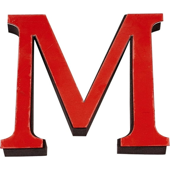 5sets Acrylic Mirror Wall Stickers Decal with EVA Foam Alphabet Letter.M 100x105x1mm Foam: 100x105x11mm