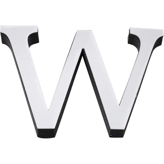 5sets Acrylic Mirror Wall Stickers Decal with EVA Foam Alphabet Letter.W 102x127x1mm Foam: 102x127x11mm Craft