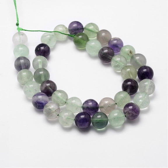 Fluorite Bead Strands Round Grade AB 6mm Hole: 1mm about 61pcs/strand 14.9 inch~15.1 inch