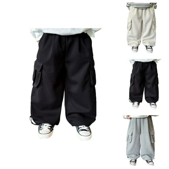 5t Pants Boys Casual Pants – Loose Fit Versatile Long Pants for Kids, Basic Everyday Wear Trousers, Ideal for Spring/Fall School Days & Weekend Outings