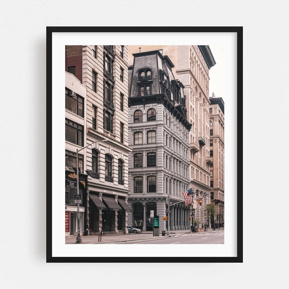 5th & 19th, Flatiron - Manhattan New York Photography Architecture Cityscape Street Photography Vintage City Black Framed Wall Art Print 8 x 10 inches