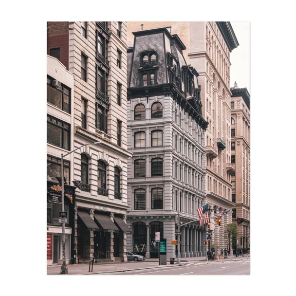 5th & 19th, Flatiron - Manhattan New York Photography Architecture Cityscape Street Photography Vintage City Unframed Wall Art Print 6 x 8 inches