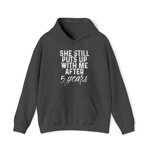 5th Anniversary Husband Hoodie, Gifts, Hooded Sweatshirt