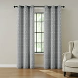 5th Avenue Lux Thalia Textured Grommet Window Curtain Panel Pair Silver ...