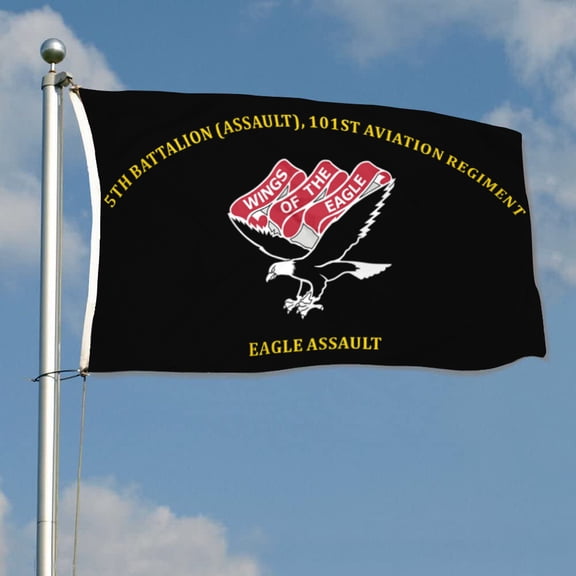 5th Battalion (Assault), 101st Aviation Regiment Eagle Assault 101st Airborne Division US Army Flag 3x5Feet Outdoor Indoor Decoration Flag with Brass Grommets
