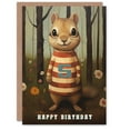 thumbnail image 1 of 5th Birthday Greeting Card Child Cute Chipmunk Kids Age 5 Year Old, 1 of 3