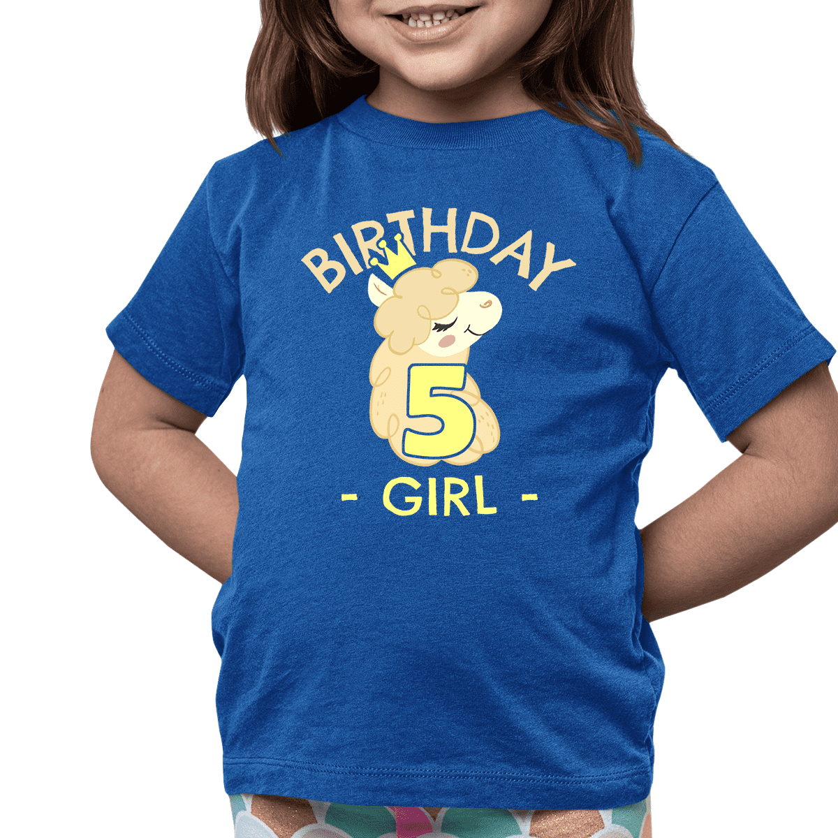 5th Birthday Girl Shirt Cute Emoticon Birthday T Shirt main image 1