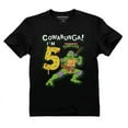 thumbnail image 1 of 5th Birthday Shirt TMNT Mutant Ninja for Boys Youth Kids T-Shirt Small Black, 1 of 4