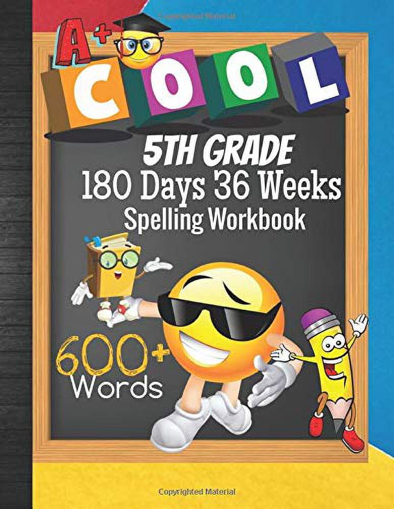Pre-Owned 5th Grade 180 Days 36 Weeks Spelling Workbook 600+ Words ...