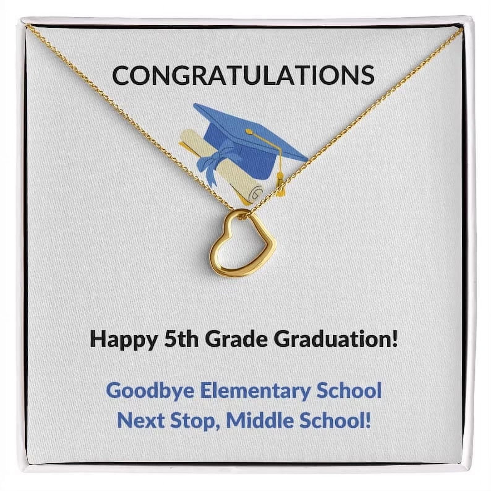 5th grade graduation cards 2025 Grad! 5th Grade Graduation Gift Watercolor Card! Circle Pendant N –  Love Leigh Gift Co