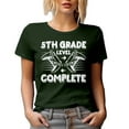 thumbnail image 1 of 5th Grade Level Complete - School Student Graduation or Graduate, Military Green T-Shirt, Large, 1 of 5