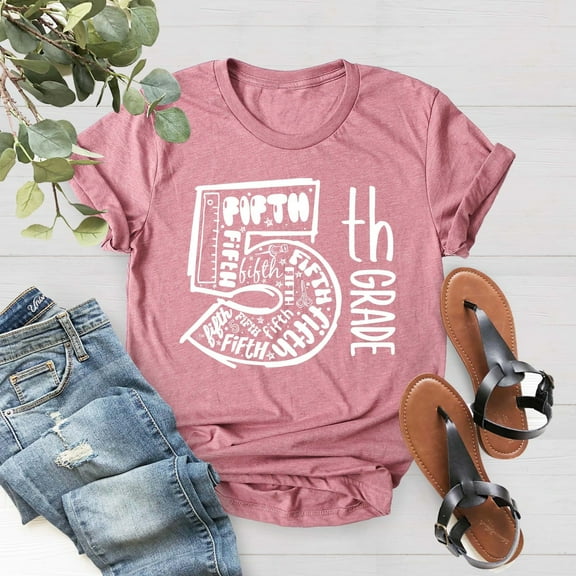 5th Grade Teacher T-shirt, 5th Grade Teacher Team Shirts, Fifth Grade T-Shirt, Fifth Grade Shirt, 5th Grade Tee, Back to School Vibes Shirt Tshirt All Size S-5XL