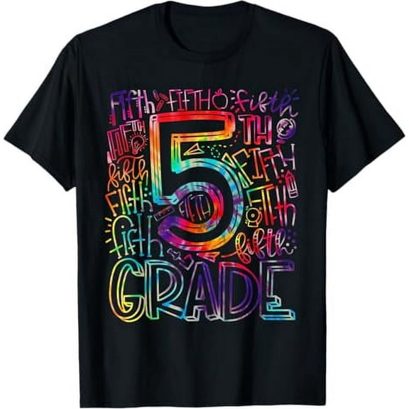 5th Grade Typography Team Fifth Grade Teacher Back To School T-Shirt
