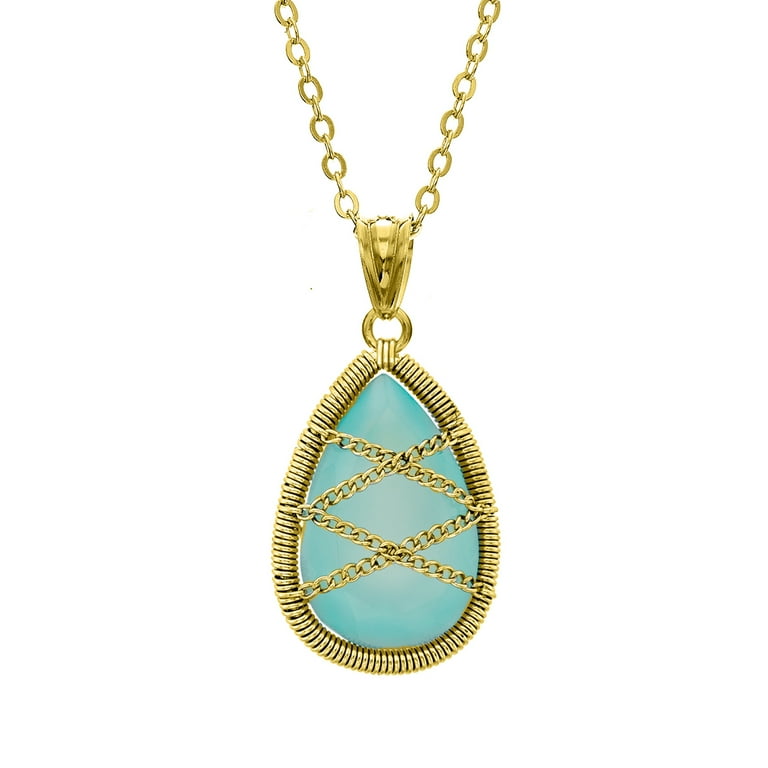 Chalcedony Teardrop and Triangle Earrings Gold-plated Sterling Silver Chalcedony Teardrop and Triangle Earrings Gold-plated Sterling Silver