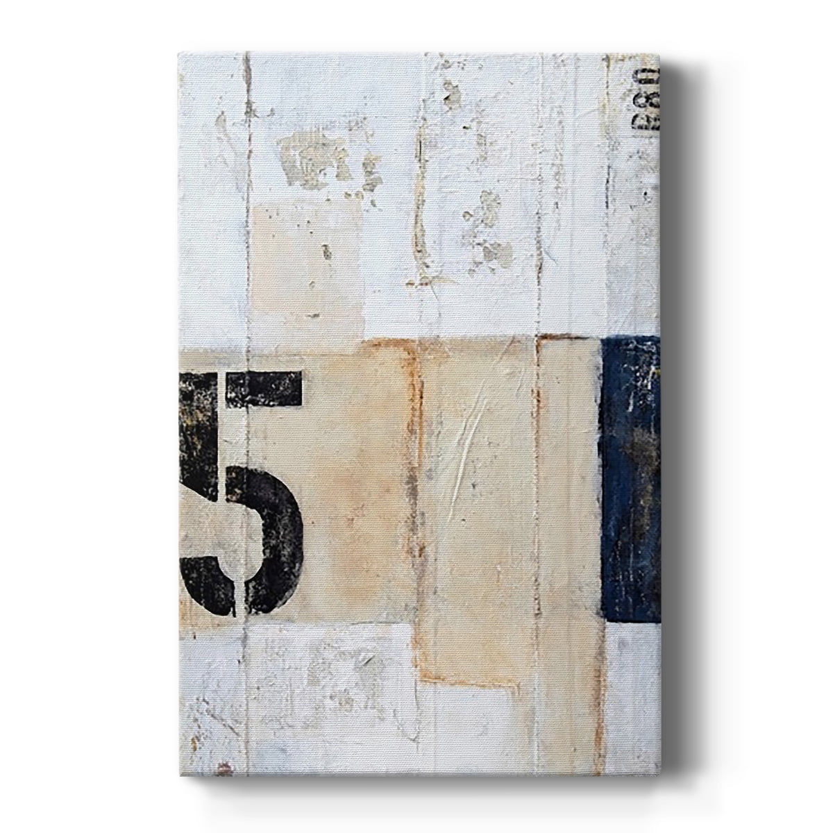 Abstract Beige and Black Canvas Wall Art