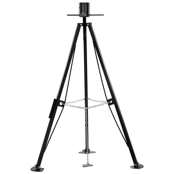 5th Wheel Tripod Stabilizer, 5000 LBS Load Capacity Tripod Fifth Wheel Stabilizer, 35"-57" Adjustable Height RV Gooseneck Stabilizer, Tripod Jack for Fifth-Wheel Trailers, RVs, and Campers