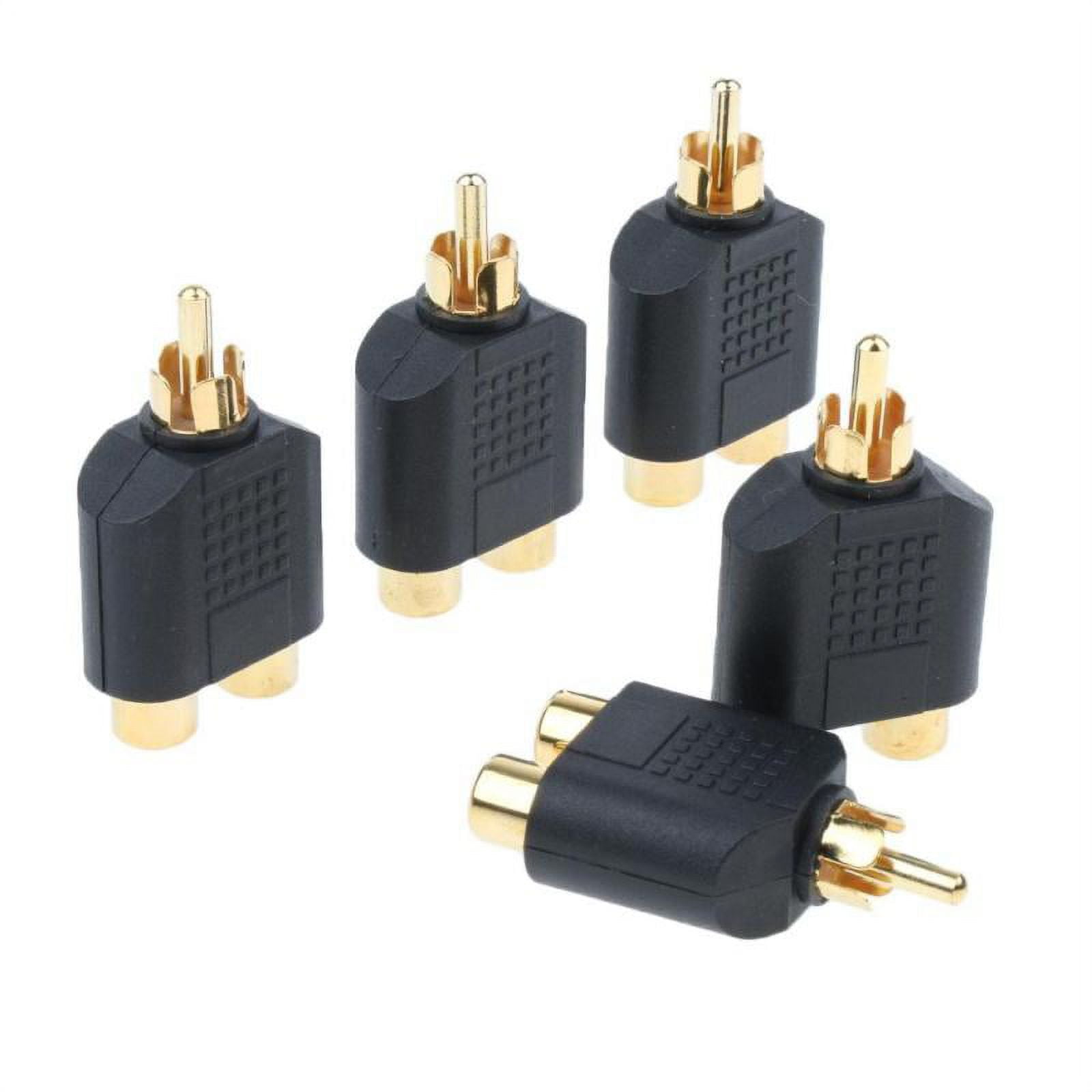 5x 1 RCA Male to 2 PHONO Female YSplitters Connector /Video Adapter