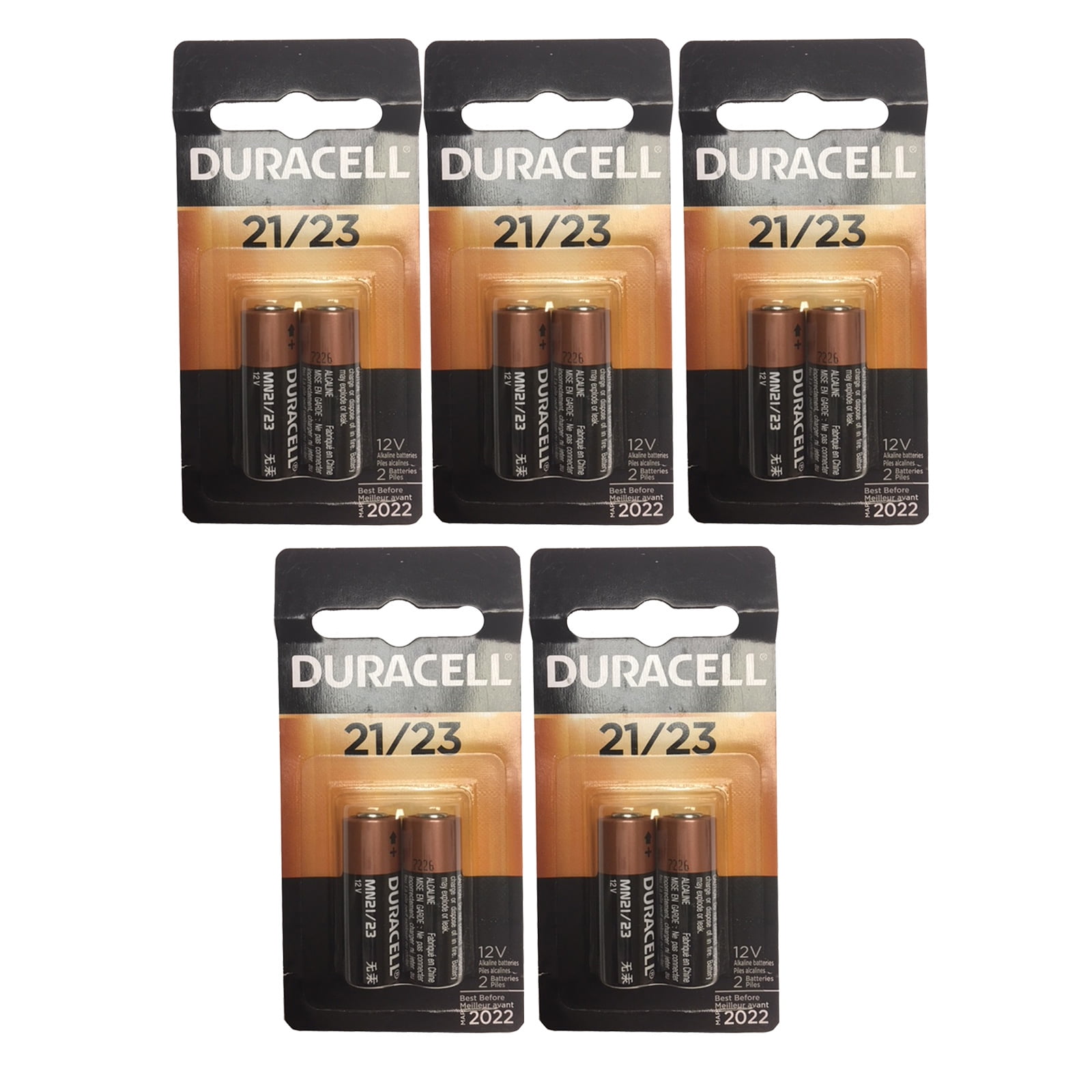 5x 2pk Duracell MN21 Alkaline 12V Battery A23, GP23A, L1028, LRV08