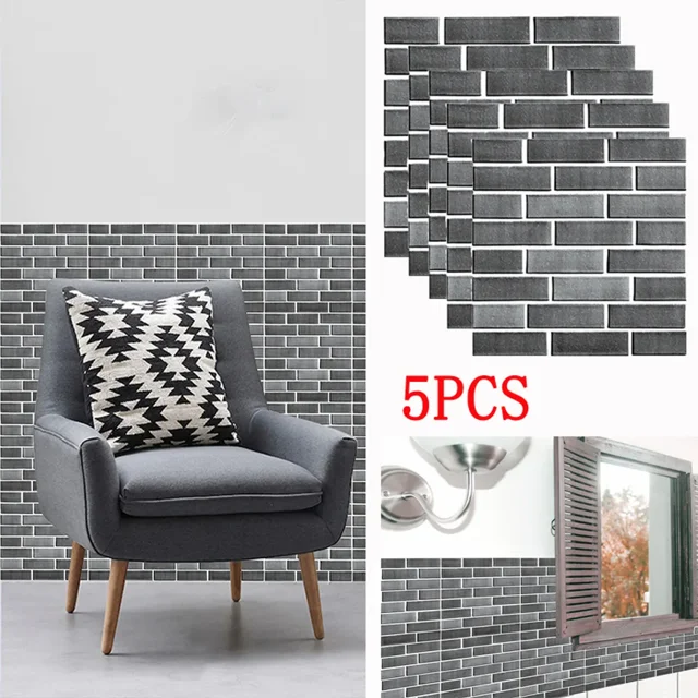 5x 3D selfadhesive tile stickers wall stickers wall tiles stickers