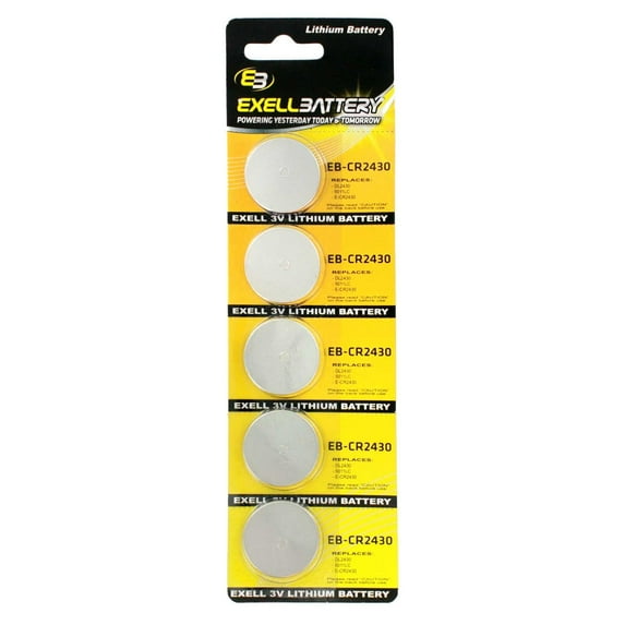 5x 3V Lithium Coin Cell Battery Compatible with BR2430 KL2430 L2430 ECR2430