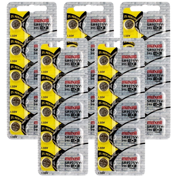 5x 5PK  Maxell Silver Oxide Watch Battery SR927SW Low Drain Replace 395 GR927