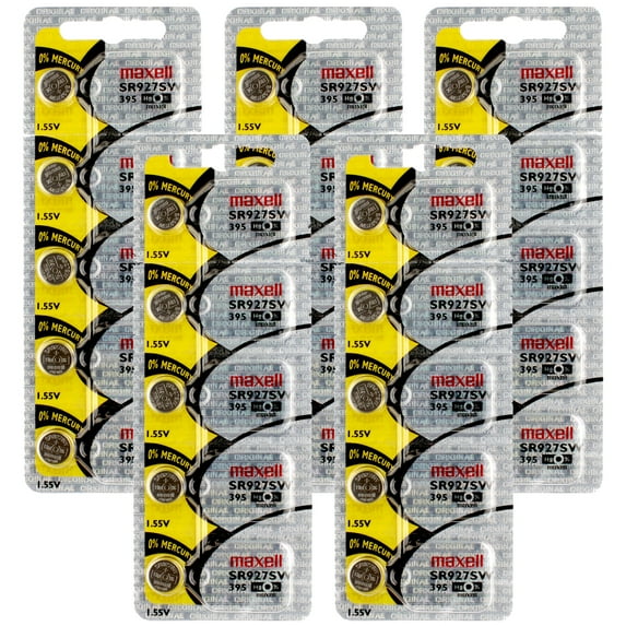 5x 5PK Maxell Silver Oxide Watch Battery SR927SW Low Drain Replace 395 GR927