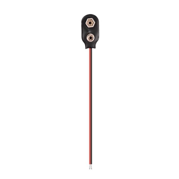 5x 9V Battery Snap Connector w Cable Black Accessories Y5M1
