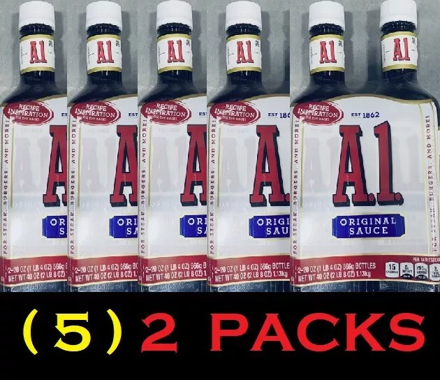 5x A1 Original Sauce for Steak Pork & Chicken 20 oz Bottles ( 5 ) 2 PACKS