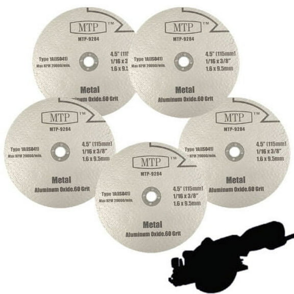 5x Abrasive Metal Stainless Steel  Cut Off Disc AD 4.5" x 3/8" for ROCKWELL RK3441K WORX RW9283 115x9.5x1.6mm