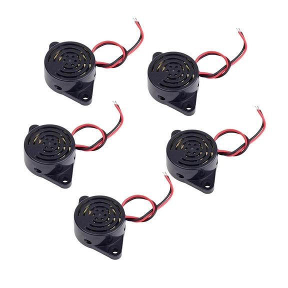 5x Active , Tone Alarm ,Security Sfm-27, 100dB ,Piezo Continous Sound Alarm, Sounder Alarm for Car Golf Cart Physics ,Circuits
