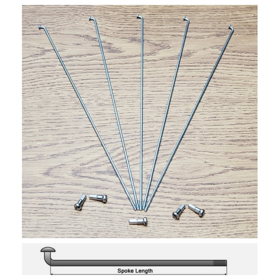 5x Bike Spoke 172mm 14g 16mm/Nipple Stainless Steel.