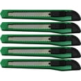 thumbnail image 1 of 5x Bulk Small Green Utility Knife Box Cutter Snap Off Blade 9MM Blade, 1 of 7