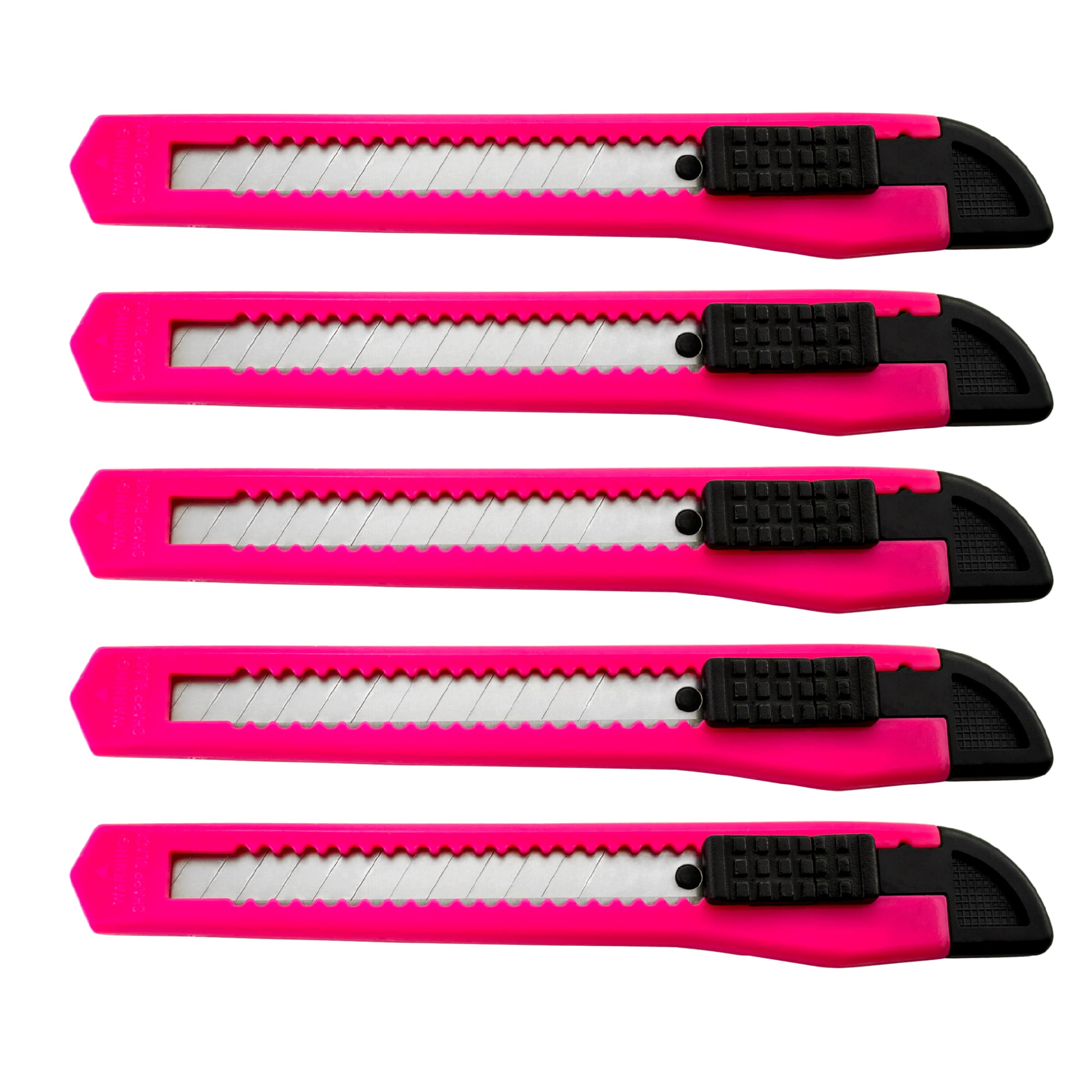 2 x Pink Utility Knife Box Cutter Ladies Snap Off Blade Tool +